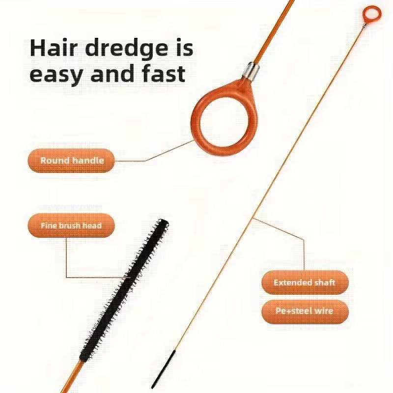 Drain unclogger with easy-grip ring handle