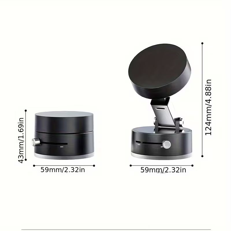 Vacuum Suction Magnetic Phone Mount – Foldable Car & Desk Stand