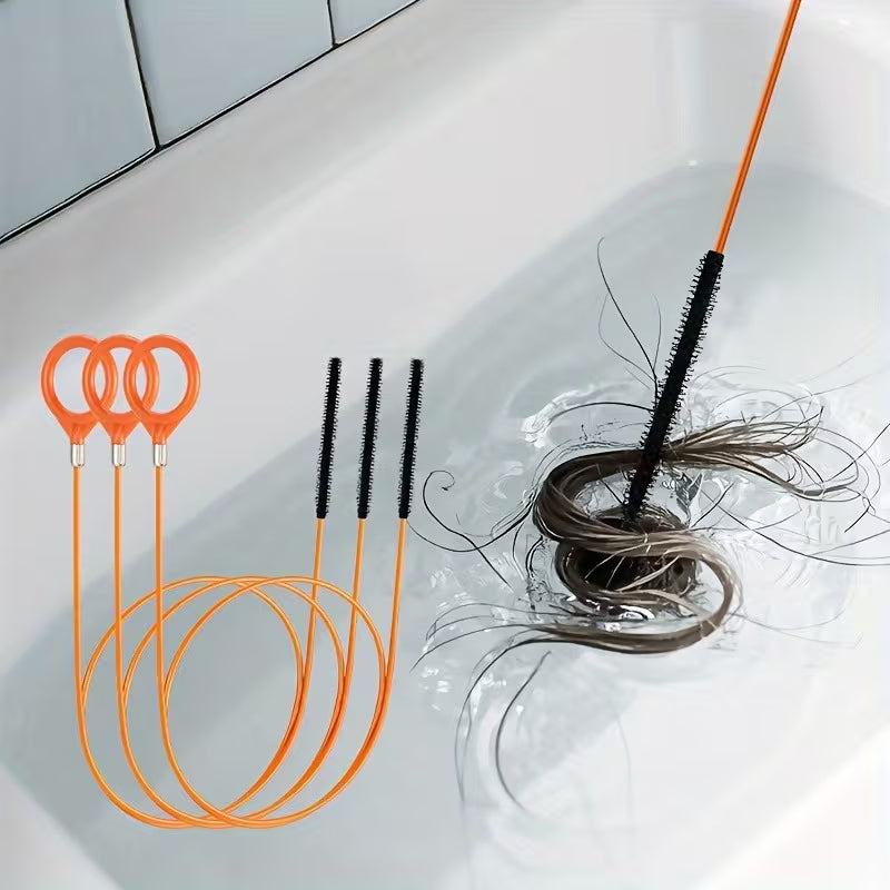 Drain cleaning tool for shower, tub and kitchen sink drains