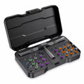 24-piece ratchet screwdriver bit set in black carry case